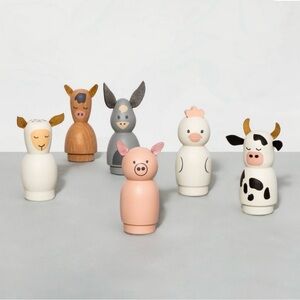 Hearth and Hand with Magnolia Farm Animal Wooden Toy Set & Merry Go-Round